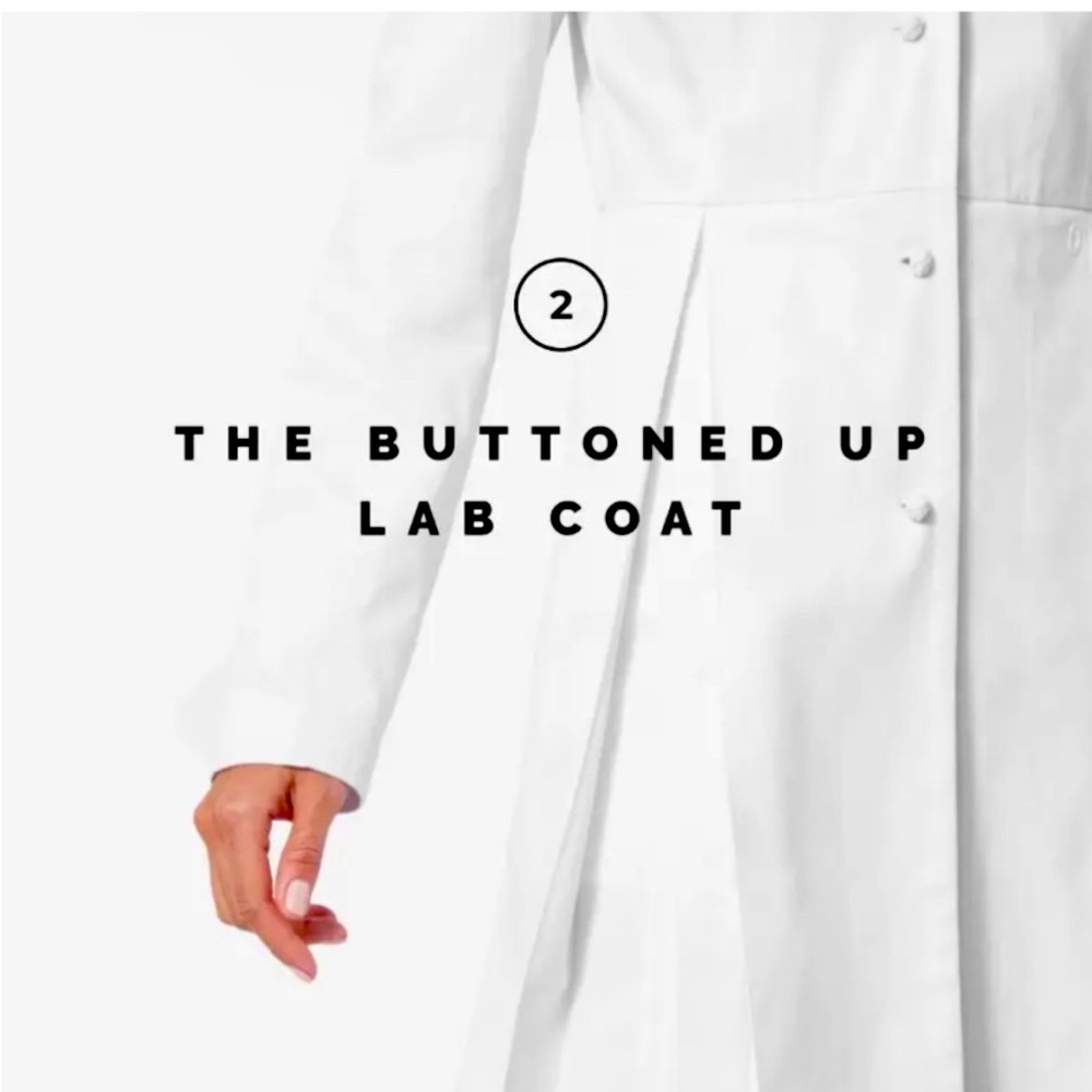 Pleated lab coat by FIGS